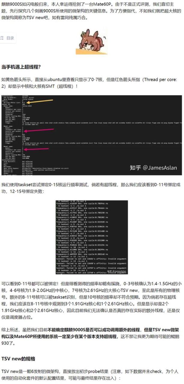 【图吧杂谈】关于麒麟9000S可能支持超线程原因分析插图44