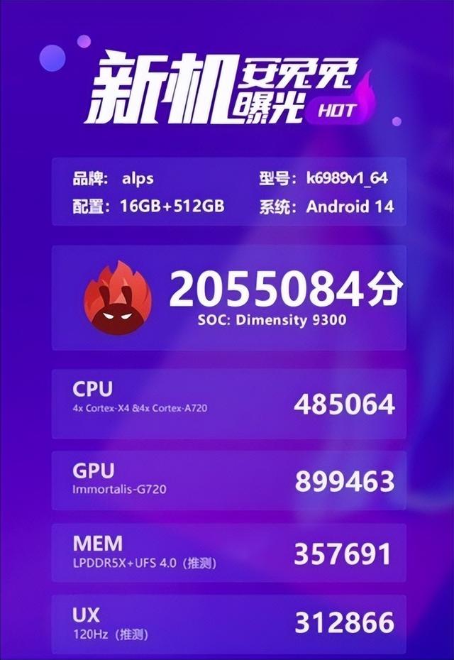 天玑9300+LPDDR5T，vivo X100跑出205万的高分插图22