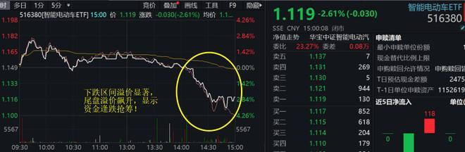 ​尾盘跳水！宁德时代跌8%！智能电动车ETF溢价率飙至1.73%插图11